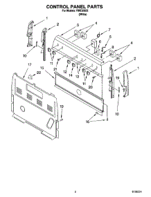 02 - Control Panel Parts parts for Roper Range RME30002 from AppliancePartsPros.com