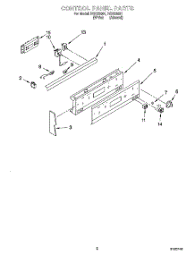 02 - Control Panel Parts parts for Roper Range RGE23001 from AppliancePartsPros.com