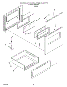03 - Door And Drawer Parts parts for Roper Range REE22303 from AppliancePartsPros.com