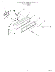 02 - Control Panel parts for Roper Range REE23000 from AppliancePartsPros.com