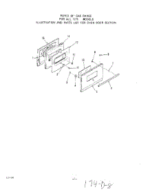 07 - Door parts for Roper Range 1276W0A from AppliancePartsPros.com