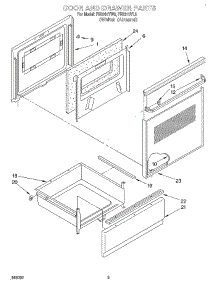 03 - Door And Drawer parts for Roper Range FES310YW2 from AppliancePartsPros.com