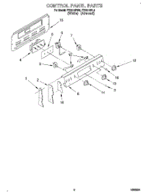 02 - Control Panel parts for Roper Range FES310BW0 from AppliancePartsPros.com