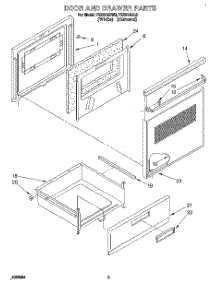 03 - Door And Drawer parts for Roper Range FES310BW0 from AppliancePartsPros.com