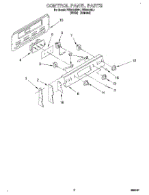 02 - Control Panel parts for Roper Range FES310BL1 from AppliancePartsPros.com