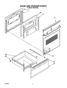 04 - Door And Drawer parts for Roper Range FES310YW0 from AppliancePartsPros.com