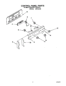 02 - Control Panel parts for Roper Range FES310YW1 from AppliancePartsPros.com