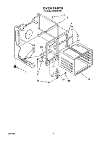 06 - Oven parts for Roper Range FES310YW0 from AppliancePartsPros.com