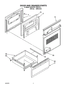 03 - Door And Drawer parts for Roper Range FES310YW1 from AppliancePartsPros.com