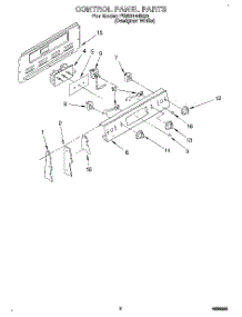 02 - Control Panel parts for Roper Range FES310BQ0 from AppliancePartsPros.com