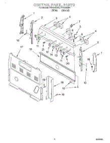 02 - Control Panel parts for Roper Range FEP320GW0 from AppliancePartsPros.com