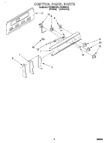 02 - Control Panel parts for Roper Range FEP320BW0 from AppliancePartsPros.com
