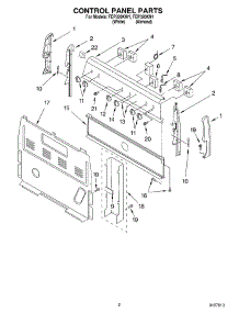 02 - Control Panel Parts parts for Roper Range FEP320KN1 from AppliancePartsPros.com
