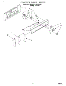 02 - Control Panel parts for Roper Range FEP320BW1 from AppliancePartsPros.com
