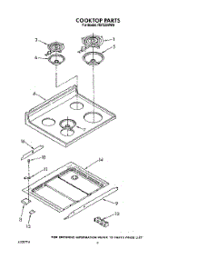 04 - Cooktop parts for Roper Range FEP320VW0 from AppliancePartsPros.com