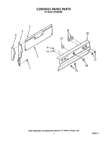 05 - Control Panel, Lit / Optional parts for Roper Range FEP320VW0 from AppliancePartsPros.com