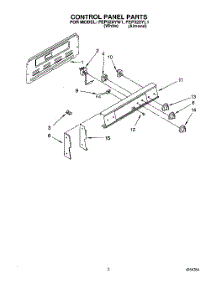 02 - Control Panel parts for Roper Range FEP320YW1 from AppliancePartsPros.com
