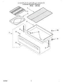 04 - Drawer And Broiler parts for Roper Range FEP320EW1 from AppliancePartsPros.com