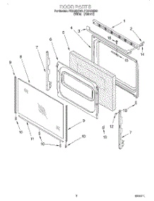 05 - Door, Lit / Optional parts for Roper Range FES330EW0 from AppliancePartsPros.com