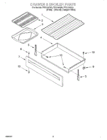 04 - Drawer And Broiler parts for Roper Range FES330GW0 from AppliancePartsPros.com