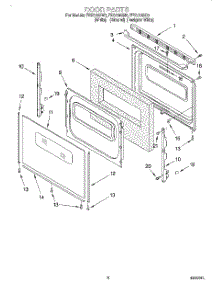 05 - Door, Lit / Optional parts for Roper Range FES330GW0 from AppliancePartsPros.com