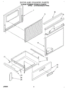04 - Door And Drawer parts for Roper Range FEP330BW0 from AppliancePartsPros.com