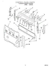 02 - Control Panel parts for Roper Range FEP320GN1 from AppliancePartsPros.com