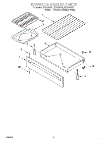 04 - Drawer And Broiler parts for Roper Range FES330GN1 from AppliancePartsPros.com