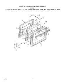05 - Full Glass Upper Oven And Lower Broiler parts for Roper Oven B4157X0 from AppliancePartsPros.com