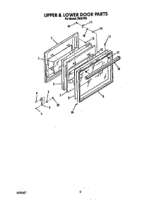 Upper And Lower Door parts for Roper Oven B6307B1 from AppliancePartsPros.com