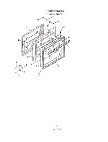 03 - Door parts for Roper Oven B4007B1 from AppliancePartsPros.com