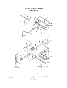 04 - Oven Burner parts for Roper Oven B4007B1 from AppliancePartsPros.com
