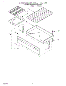 04 - Drawer And Broiler parts for Roper Range FEP330EW1 from AppliancePartsPros.com
