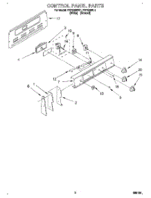 02 - Control Panel parts for Roper Range FEP330BW1 from AppliancePartsPros.com