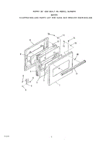 06 - Oven And Broiler Door W / Glass parts for Roper Oven B6307X0 from AppliancePartsPros.com