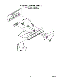 02 - Control Panel parts for Roper Range FEP330YW1 from AppliancePartsPros.com