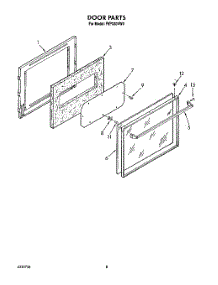 06 - Door parts for Roper Range FEP330VW0 from AppliancePartsPros.com