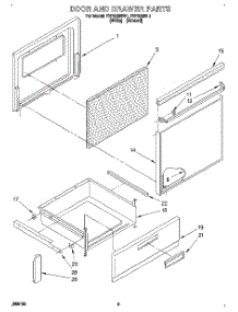 04 - Door And Drawer parts for Roper Range FEP330BW1 from AppliancePartsPros.com