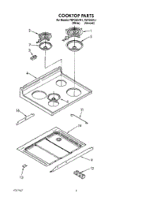 03 - Cooktop parts for Roper Range FEP330VW1 from AppliancePartsPros.com