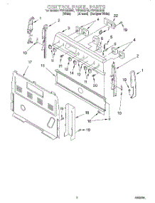 02 - Control Panel parts for Roper Range FEP330GQ0 from AppliancePartsPros.com