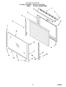 05 - Door, Lit / Optional parts for Roper Range FEP330GQ0 from AppliancePartsPros.com