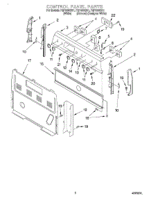 02 - Control Panel parts for Roper Range FEP330GQ1 from AppliancePartsPros.com
