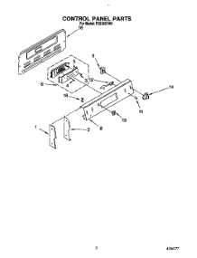 03 - Control Panel parts for Roper Range FES385YW0 from AppliancePartsPros.com