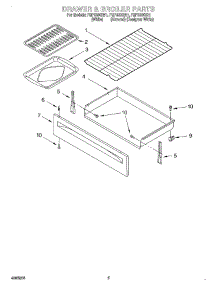 04 - Drawer And Broiler parts for Roper Range FEP330GQ1 from AppliancePartsPros.com
