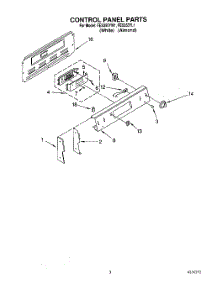 02 - Control Panel parts for Roper Range FES355YW1 from AppliancePartsPros.com