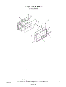 04 - Oven Door parts for Roper Range D5257X2 from AppliancePartsPros.com