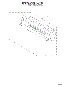 04 - Backguard parts for Roper Range FEP210EN5 from AppliancePartsPros.com