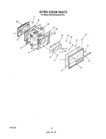 07 - Oven Door parts for Roper Range S8757W2 from AppliancePartsPros.com