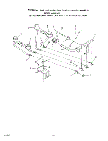 05 - Broiler And Oven Burner parts for Roper Range S8757W1 from AppliancePartsPros.com