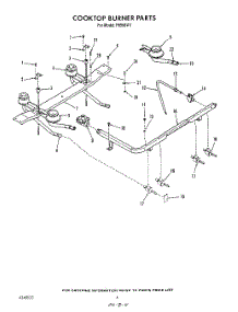 04 - Cooktop Burner parts for Roper Range F8958W1 from AppliancePartsPros.com